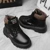 Winter Jungen Kurzstiefel Kinder Plus Samt Dicke Lederschuhe, Sport Schneestiefel