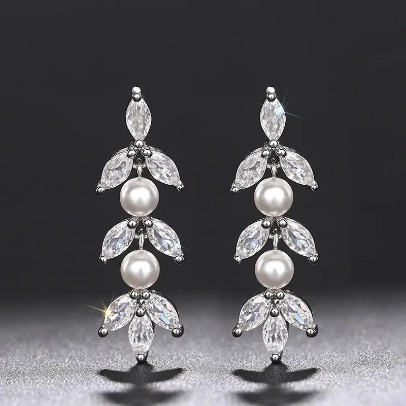 2026 New European and American Light Luxury High-end Earrings, Floral Beads, Exquisite and Elegant Temperament Style Accessories
