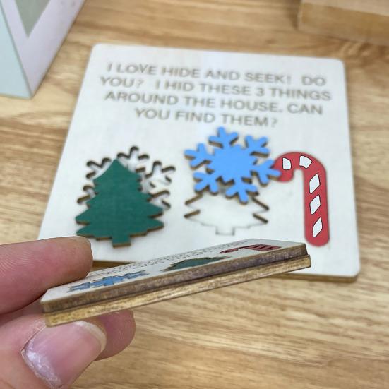 45659 Sets Christmas Hide Seek Set Snowflake Xmas Tree Crutch Shape