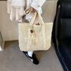 Bohemian Weave Tote Bag Hollow Out Summer Beach Bag Simple Straw Shoulder Bag  Outdoor