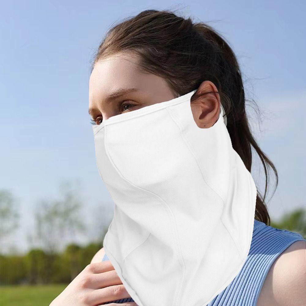 Ice Silk Ice Silk Face Scarf Mesh Summer Sunscreen Mask Breathable Face Mask Unisex