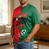Men's Large Size Casual Loose Fit Breathable T-Shirt Soccer Graphic Design Short Sleeve Comfortable Top for Everyday Wear