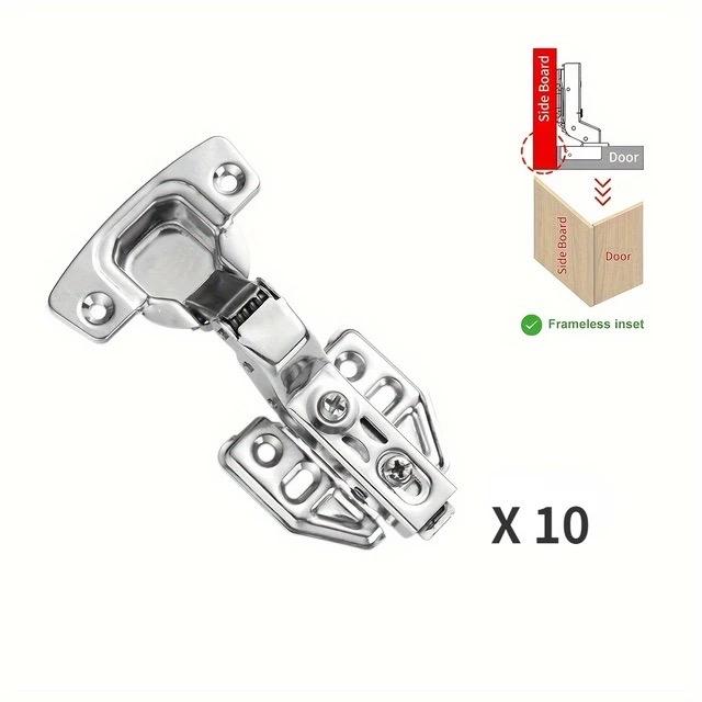 2/10 PCS Stainless Steel Hydraulic Soft Close Hinges Cabinet Door Dampers for Easy Installation On Kitchen & Furniture Cupboards