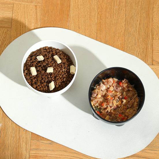 Elevated Pet Bowl Anti-Spill Dog Food Water Bowl Tilted Raised Feeding Bowl Protects Pets Spine for Cats Dogs