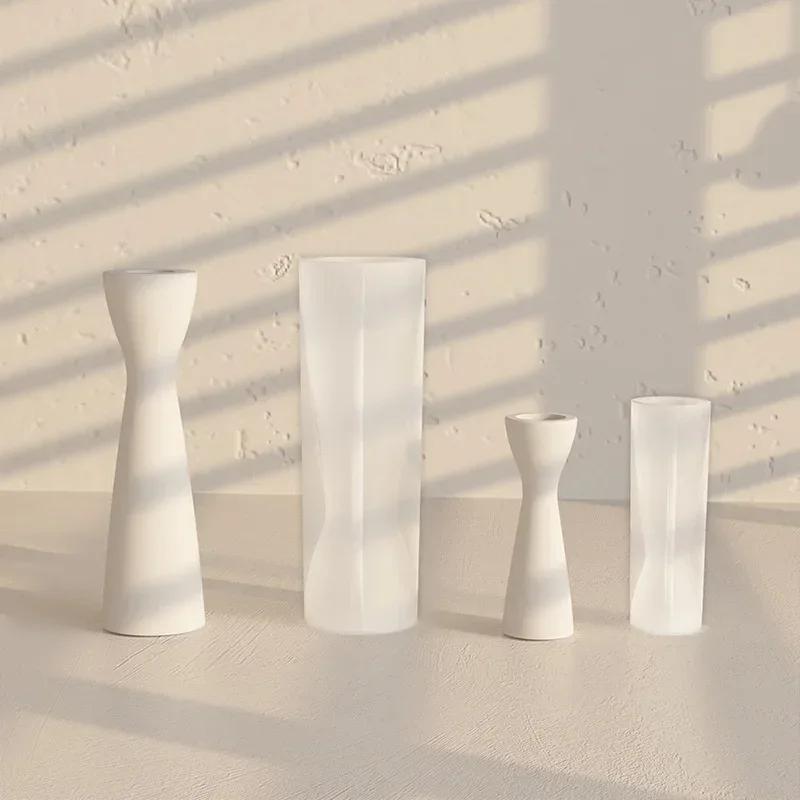 Resin Molds Candles Holders Silicone Candle Mold Diy Candles Plaster Base Ornament Candle Making Mould for Home Decoration