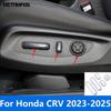 Seat Adjustment Switch Knob Cover Trim Sticker For Honda CR-V CRV  2024 2025 Carbon Fiber Interior Accessories Car Styling