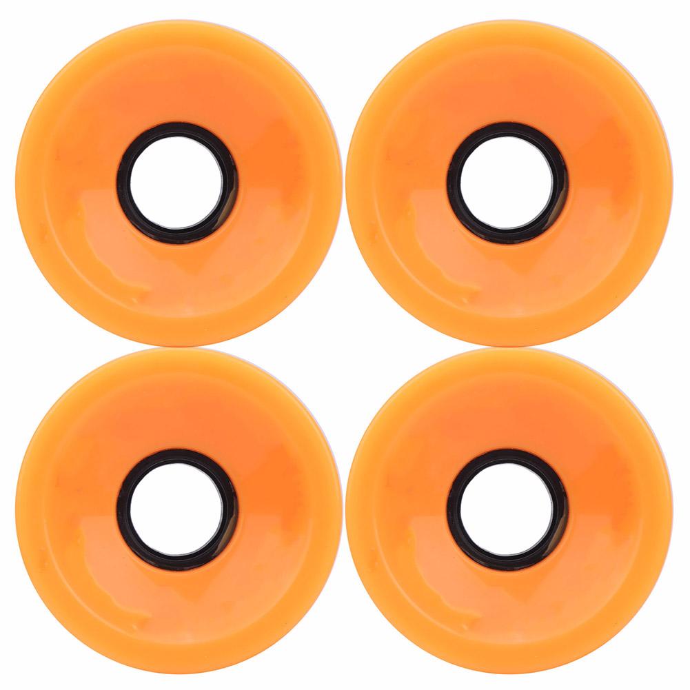 4PCS Set Skateboard High Elastic Colorful PU Wheel Accessory for Most SkateboardsOrange