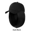 Perruque Bob Court pour Femme avec Casquette de Baseball Intégrée Pièce Capillaire Noir Naturel Cheveux Synthétiques Résistants à la Chaleur Look Élégant