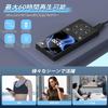 Qosea MP3 Player with Built-in 64GB Storage, Bluetooth 5.0, Built-in Speaker, Hi-Fi Sound Quality, 2.4-inch Screen, OTG Compatible, Black