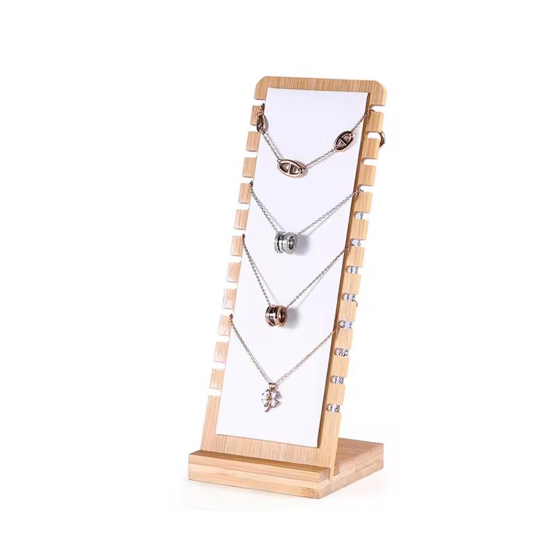 Bamboo Jewelry Display Rack Multiple Necklace Pendant Rack Necklace Storage Display Hanging Jewelry Storage Props