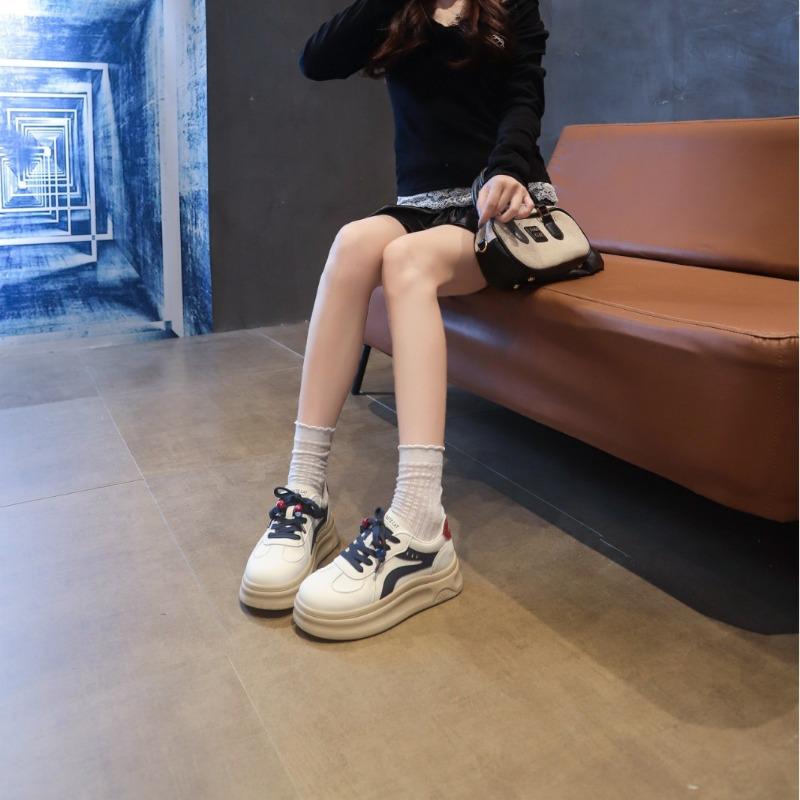New platform white shoes women's shoes spring and autumn single shoes sports shoes versatile shoes casual board shoes women's