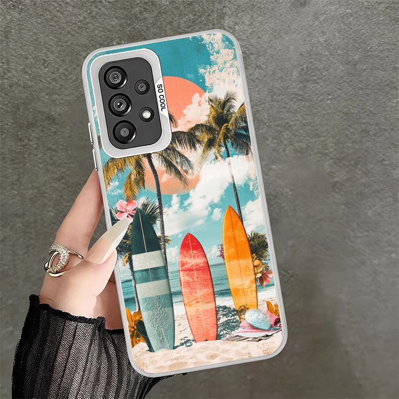 Surfboard Surfing Surf Summer Shockproof Phone Case for Samsung A17 A16 A15 A14 A37 A57 A36 A56 A26 A35 A55 A25 A34 A54 A24 A13