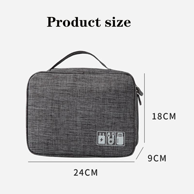 USB Data Line Power Bank Storage Bag Travel Cosmetic Organizer Case Portable Cable Storage Bag Waterproof Digital Organizer