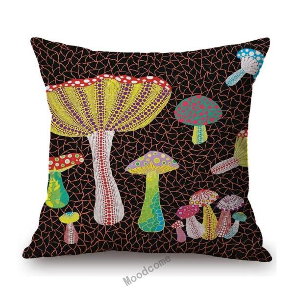 Modern Polka Dots Art Flower Vase Butterfly Pumpkin Yayoi Kasuma Japanese Style Cotton Linen Sofa Pillow Case Car Cushion Cover