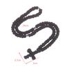NEW Black/Blue Knot Necklace Handmade Orthodox Religous Rosary Prayer Rope Cross Jewelry Gift