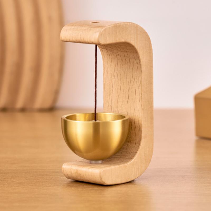 

Медный Магнитный Колокольчик Ветра из Натурального Бука - Успокаивающий Звук, Экологичный Подарок, Декор для Дома, Машины, Офиса, Рождественский Декор