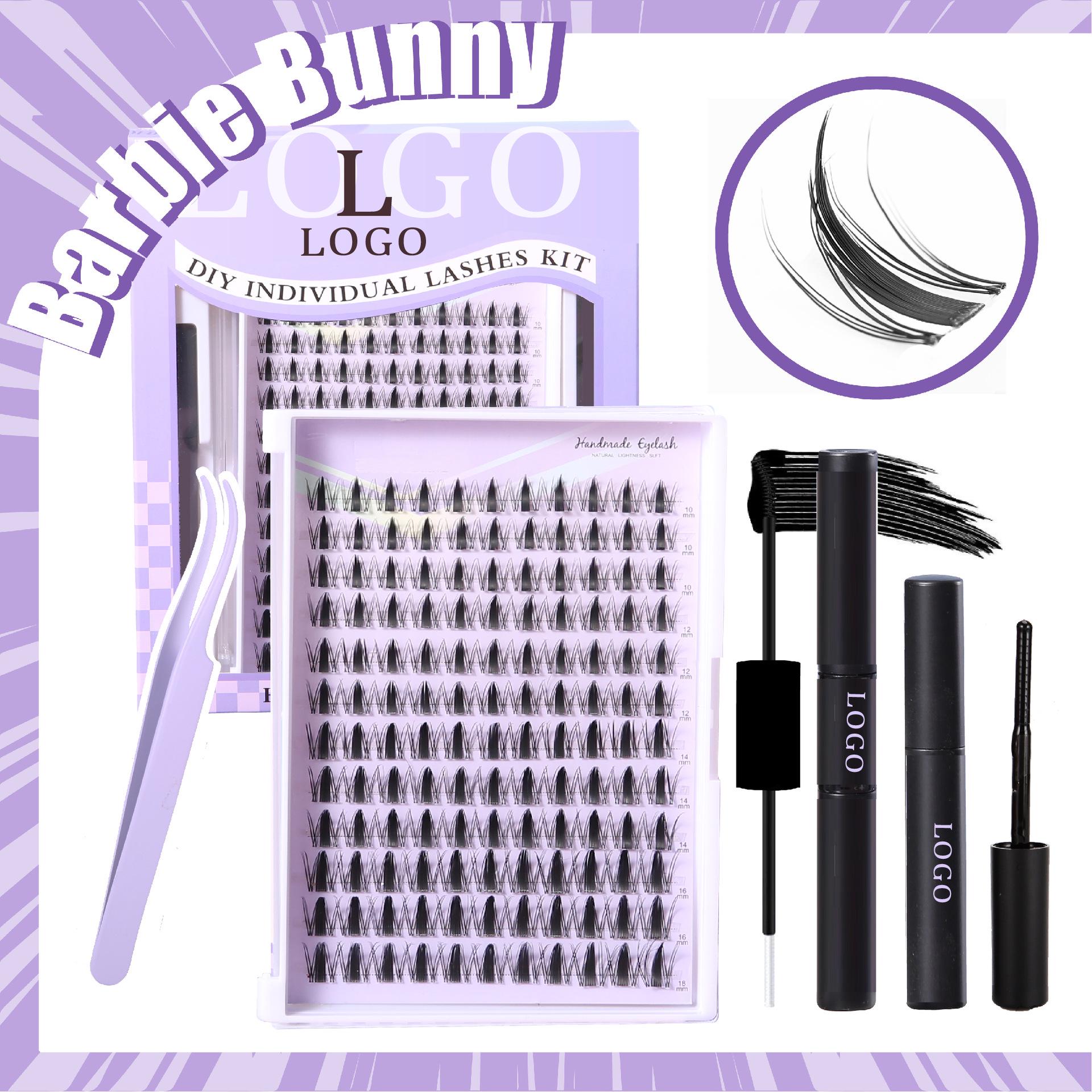 

Segmented Cross-Border Self-Grafted False Eyelashes: Natural, Dense Style with Baby Curl, Large Capacity, European & American Design.