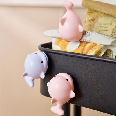2 Stück Wal Magnetische Taschenklemmen, Niedlicher Kühlschrankmagnet Lebensmittelversiegler, Luftdichte Chip-Klemme für Snacks Lebensmittelaufbewahrung
