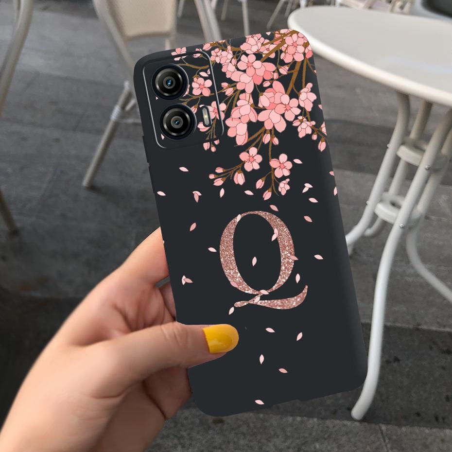 For Motorola Moto G53 G73 Phone Case Luxury Letter Black Silicon Soft TPU Back Cover For MOTO G73 5G 2022 MotoG53 XT2335