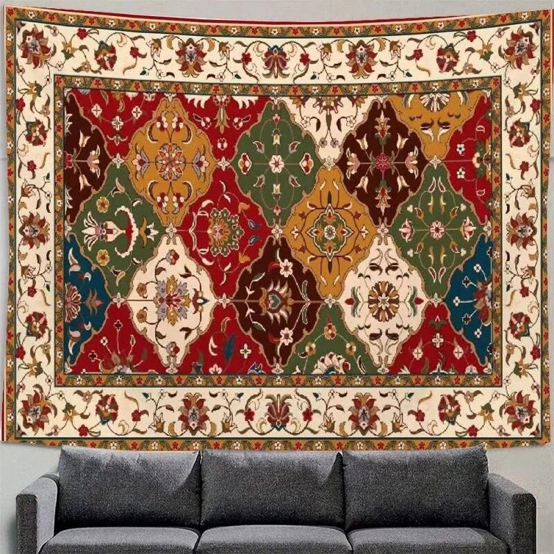 Persian Tapestry Wall Hanging Beach Blanket Mattress Psychedelic Bohemian Yoga Mat Mandala Tapestry
