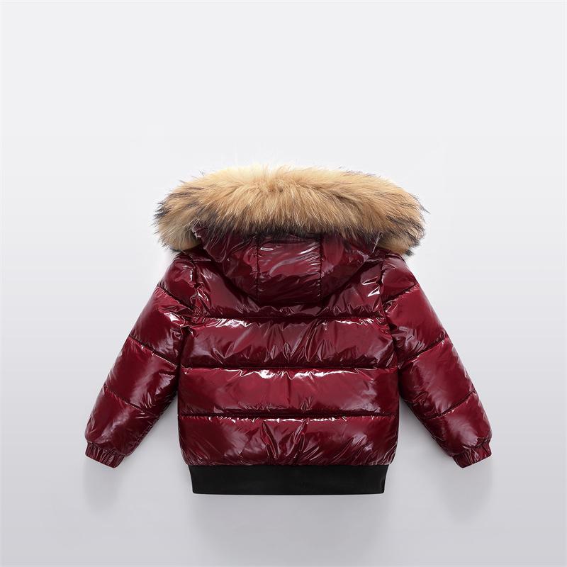 Children's Down Jacket Thick Warm Kids Down Coat Hood Boys Girls Puffer Outwear Windproof Teenagers Winter Jacket