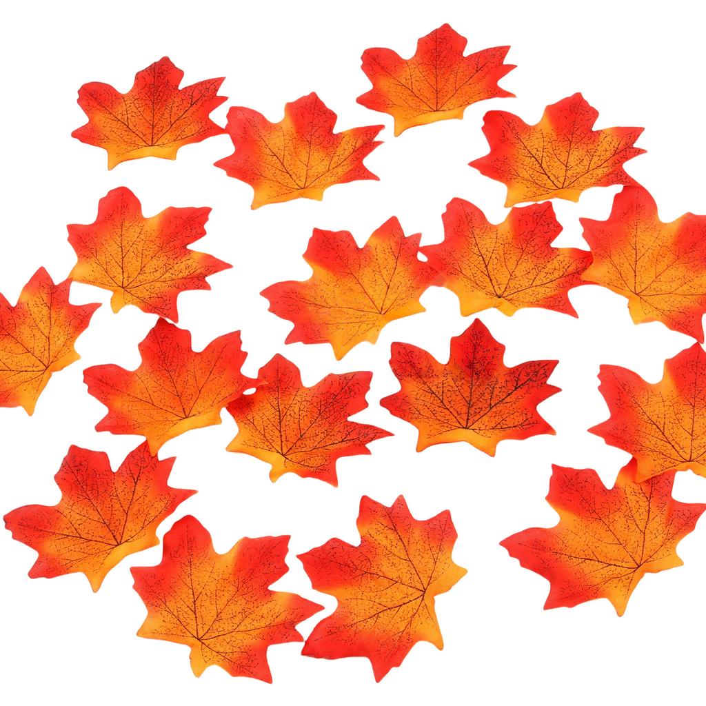 Pack Of 50 Realistic 8CM Multicolor Artificial Maple Leaves For Fall Decor And DIY Craft Projects