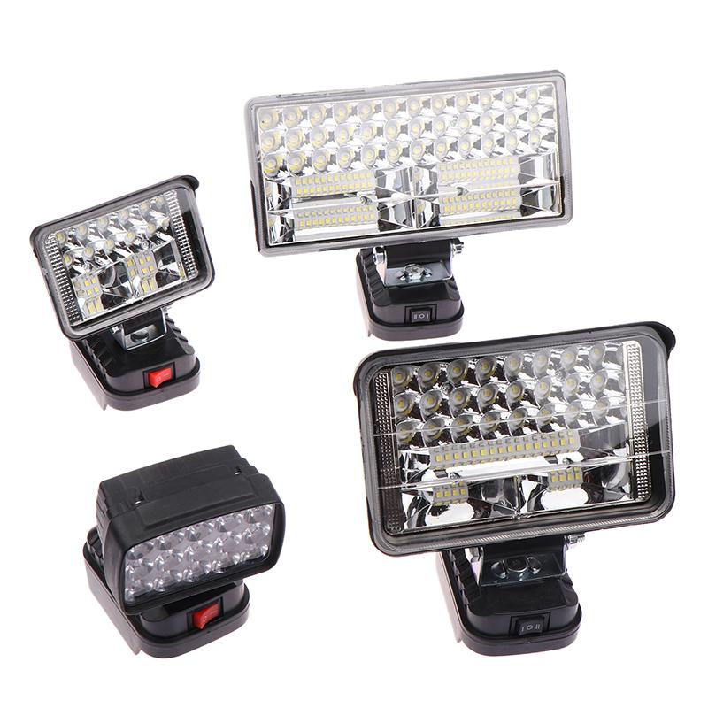 1 Piece Dual Usb Power Bank For Makita Lithium Battery Emergency Lights 2-7Inch Large Lens Car Led Work Lamp Light Torch
