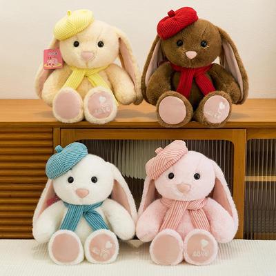 Cute Long-Eared Fluffy Rabbit Plush Toy - Perfect Hugging & Sleeping Doll for Girls, Ideal Birthday Gift for Women