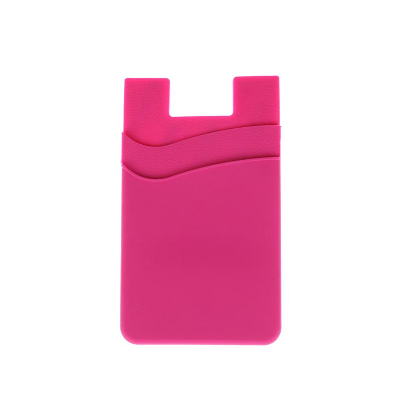 Double-Layer Silicone Mobile Phone Back Pocket Card Holder Case Pouch Adhesive Sticker Phone Back Cover Id Card Wallet Pocket