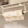 Wall Mounted Under Cabinet Paper Towel Holder No Drill Cling Film Storage Rack  Apartment