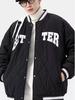 Men's Autumn/Winter Casual Baseball Jacket - Diamond Pattern, Warm Cotton, Trendy Loose Fit.
