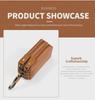2023 Men's Genuine Leather Retro Car Key Cover, Contrast Color, Single & Double Layer Options