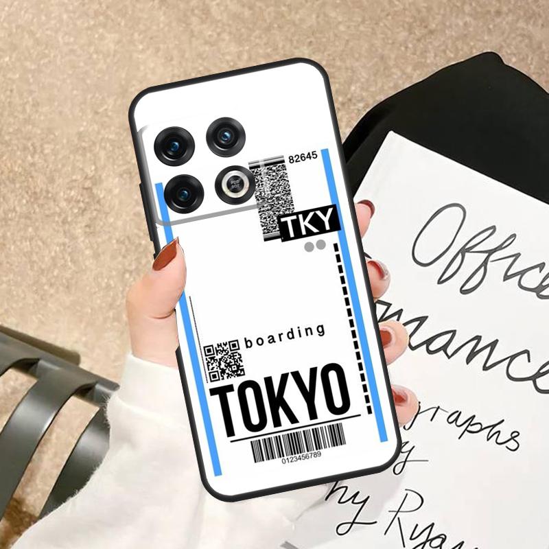 

Air Tickets City Label Bar Code Case For OnePlus 15 15R 13R 13 13T 12 12R 11 10 Pro 10T 8T Nord 5 CE 3 2 4 Lite N20 N30 Cover OnePlus 13T