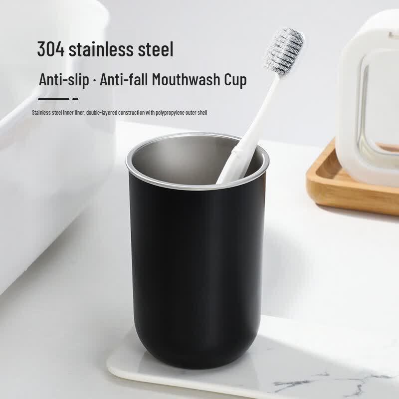 LIEI 304 Stainless Steel Kids Toothbrush Rinse Cup