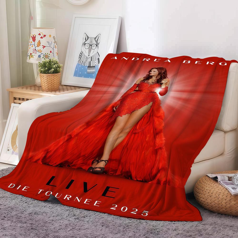 Singer A-andrea Berg Blanket Warm And Soft Suitable For Bedroom Living Room Sofa Bed Office Travel Camping