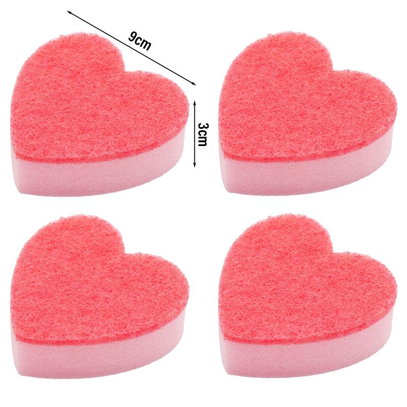 Heart Shape Kitchen Scrub Sponges Non-Scratch Scrub Dish Sponges for Cleaning Effortlessly Clean Your Stovetop Kitchen Supplies