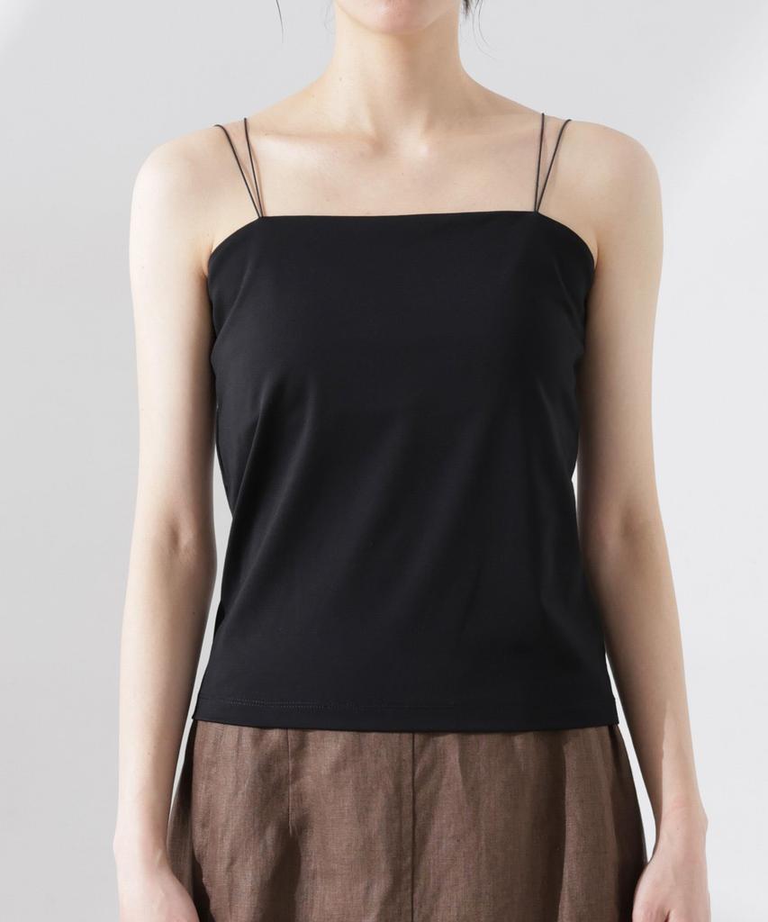 Nano Universe Stretch Punch Strapless Camisole with Size Cups, Women's, M, 010, Black, 669-5124316