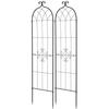 Garden Trellis, 180 x 52.5 cm Rose Trellis, 2 Packs Garden Flower Rose Trellises with Powder-Coated Finish & Convenient Locking Design, Plant Support