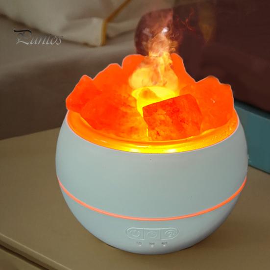 Ultrazvukový zvlhčovač vzduchu se studenou mlhou se 7 barvami solné lampy, difuzér vůně, funkce časovače, zvlhčovač vzduchu, aromaterapie, difuzér esenciálních olejů