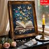 DIY 5D Butterflies in The Book Pearl Art Kit No Frame Pearl Diamond Painting for Adults 30x40cm Floral Gem Art for Home Wall Decoration & Craft Gift
