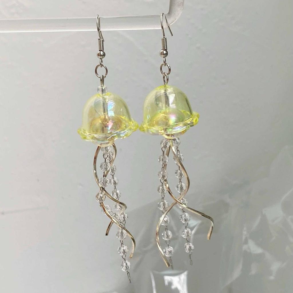 Unique Jellyfish Earrings Adornment Comfortable Jellyfish Ear Drops Handcrafted Ear Jewelry Enhancing Personal Style