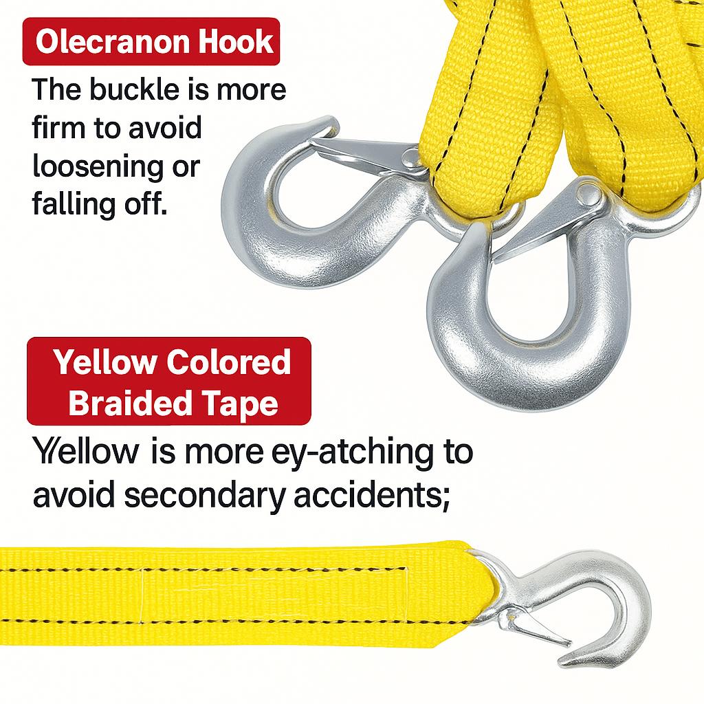 Durable 5-Ton Towing Rope for Cars Self-driving Tourism Heavy Rescue Rope vehicle towing Tools an Road Recovery Car Accessories