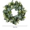 Creating Festive Atmosphere 33cm Artificial Wreath Lifelike Flowers Green Eucalyptus Wreath Leaves Wreath for Front Door Wall