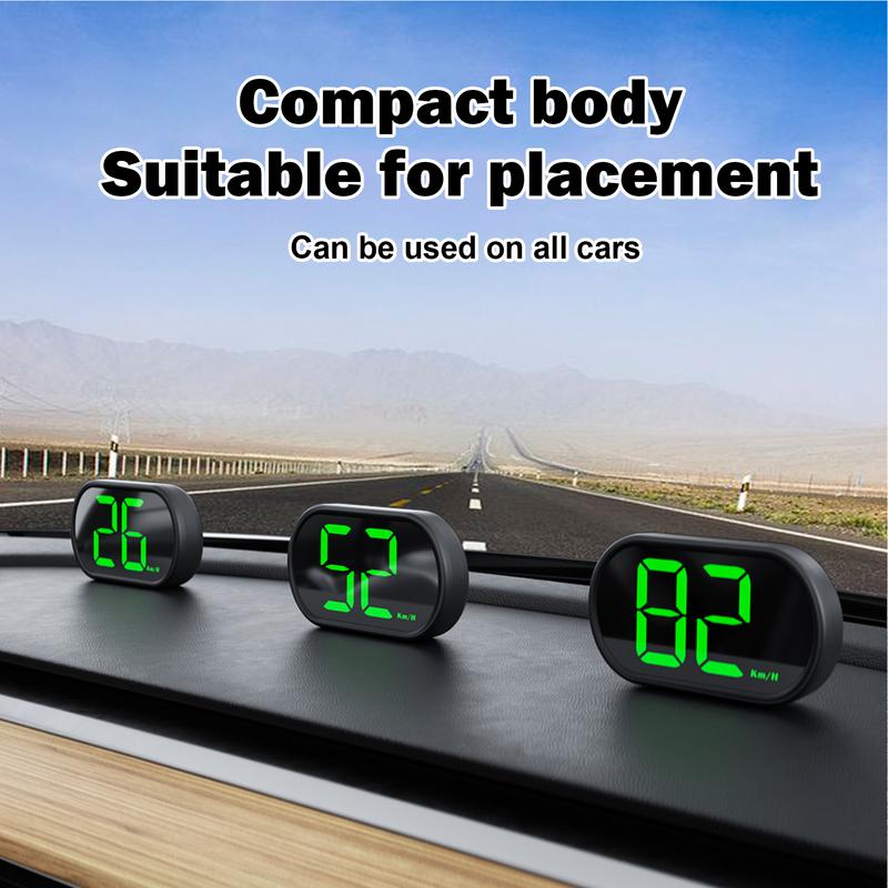 Mph Speedometer For Car Mph Odometer Head-up Display Mini Vehicle Smart Display With 3.2-Inch LED Screen Portable Car