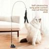 Pet Cat Boredom Toys, Suction Cups, Cat Toys, Long Rods, Self-entertaining Cat Toys, Bell Feather Cat Toys