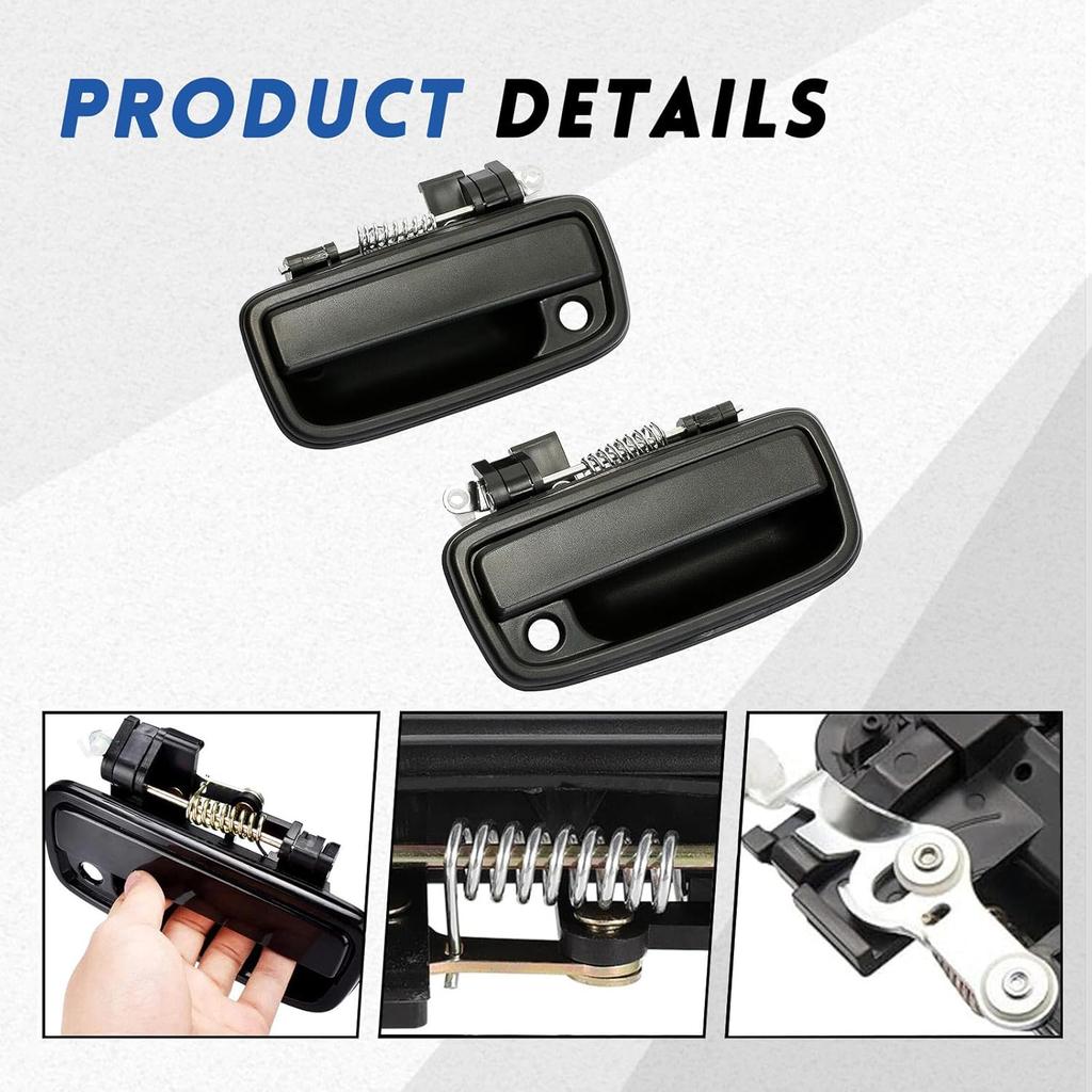 69220-35020 Exterior Front Driver Black Door Handle Replacement - Compatible with 1995-2004 Toyota Tacoma 1999 2000 2001 2002 2003 2004 1996 1997