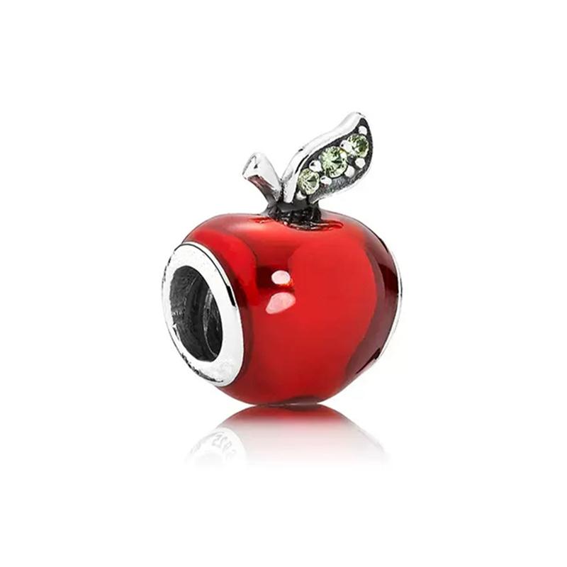 Fine Diy Women Jewelry Gifts Red Series Charm Beads Seeded Strawberry Maple Leaf Cherry Lucky Bag Fit Original Bracelet