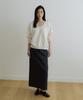 LINGSEOUL Deep V-Neck Wool Knit-Ivory