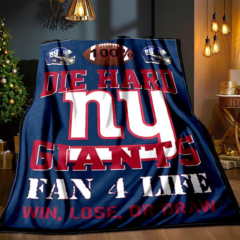 New York Giants Logo Blanket Outdoor Flannel Blanket for Camping, Hiking, Garden Parties, Picnic Essentials,gift for family and friends