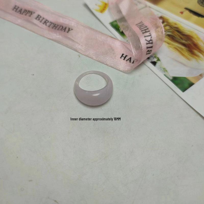 Sada prstenů z pryskyřice a acetátu v mixu barev, kulatý a čtvercový, pro ženy